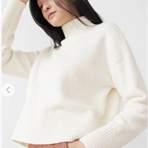 Cropped Mock Neck Sweater